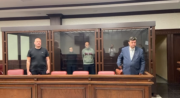 Момент оглашения приговора мелитопольским террористам. Источник фото: Южный окружной военный суд.