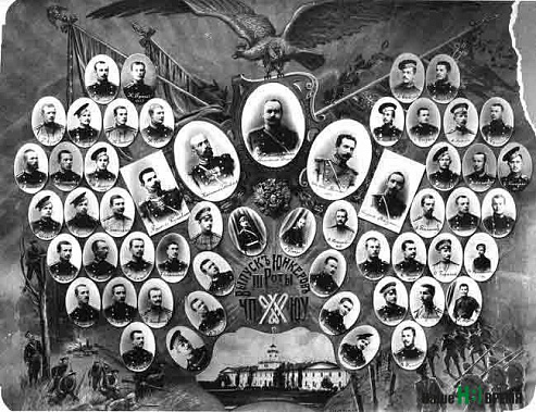 Один из выпусков Чугуевского пехотного юнкерского училища, в котором Михаил Афиногенович Мастыко, тогда в звании капитана, командовал ротой. Архивное фото.
