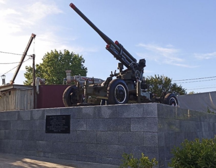 8 мая зенитная пушка 52-К снова заняла свое место на постаменте в Ростова-на-Дону
