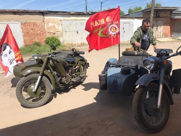 9 мая в Каменске-Шахтинском прошел пробег на восстановленных военных мотоциклах
