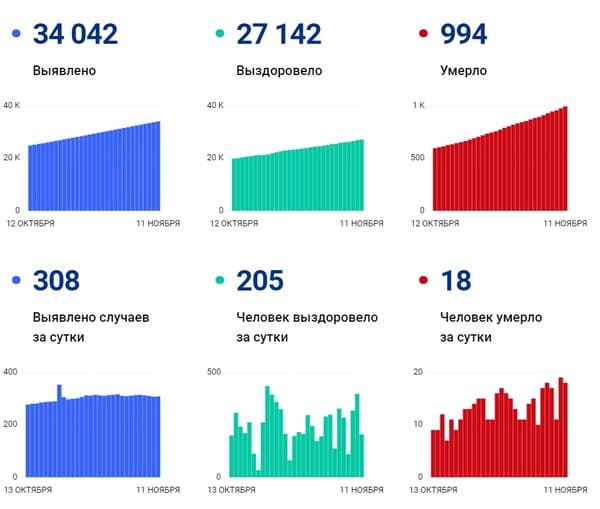 Коронавирус в Ростовской области: статистика на 11 ноября