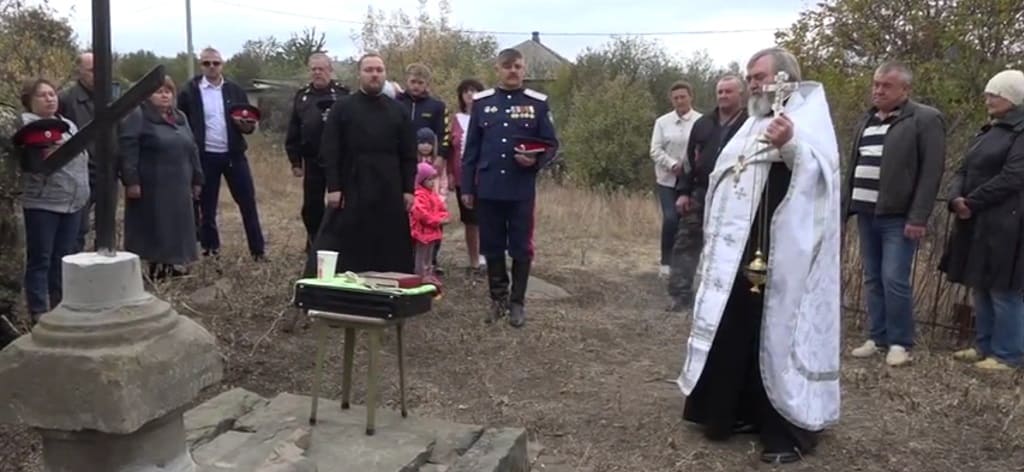 В донском хуторе Тацин восстановили захоронение казака — героя XIX века