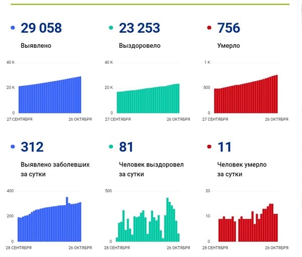 Коронавирус в Ростовской области: статистика на 26 октября