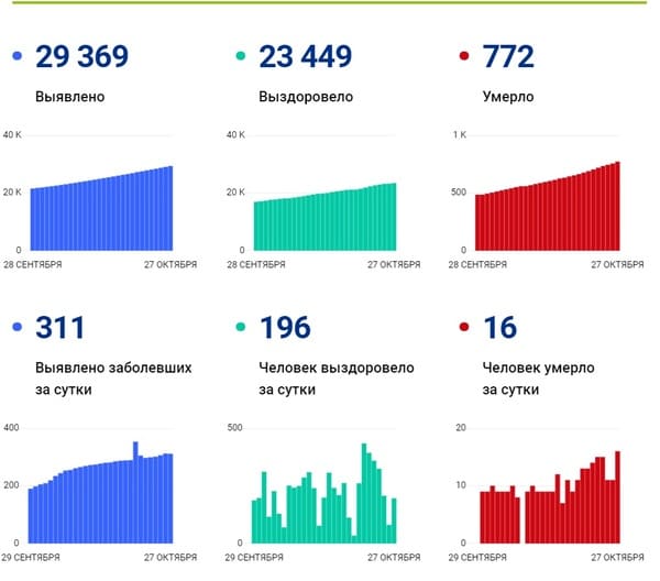 Коронавирус в Ростовской области: статистика на 27 октября