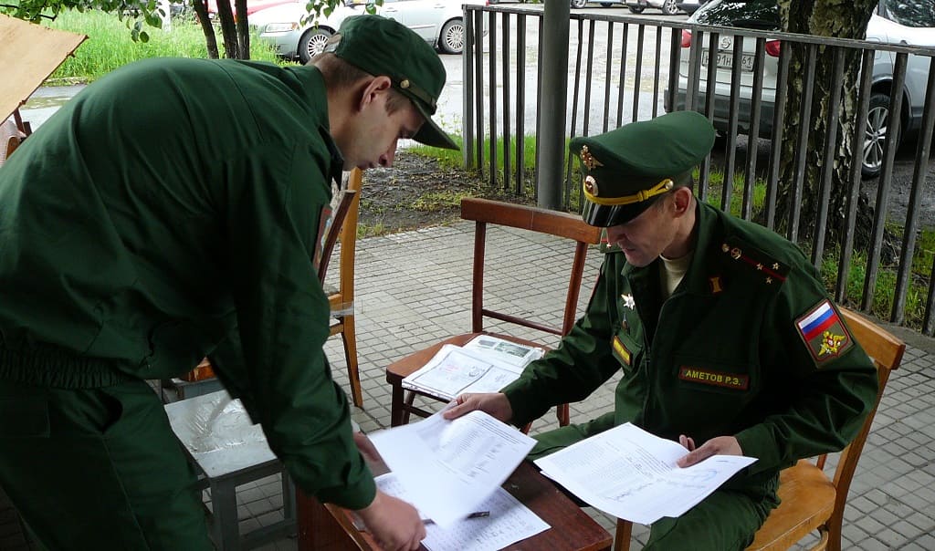 С областного сборного пункта направлена в войска первая казачья воинская команда