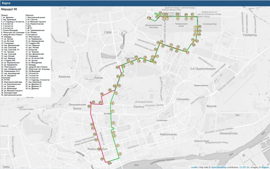22 маршрутка новороссийск схема