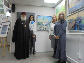 Почетный настоятель Свято-Преображенского храма протоиерей Виталий Ковалев благословил художников