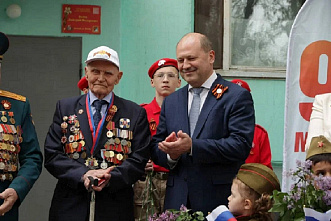 В честь 99-летнего ветерана Великой Отечественной войны ростовчанина Д.Ф. Белова состоялся мини-парад